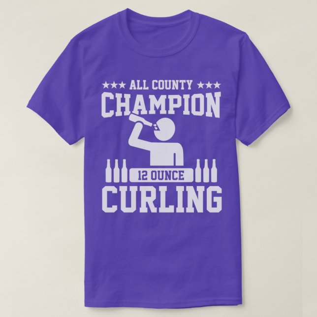 12 Unzen Curling-Champion T-Shirt (Design vorne)