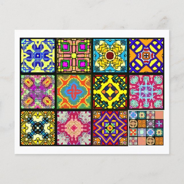 12 verschiedene Teebeutel - Origami-Falten (Vorderseite)