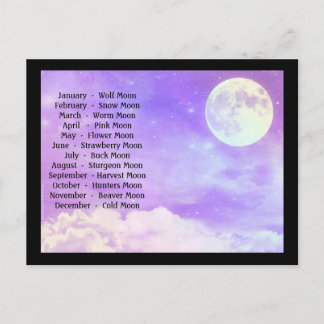 12 Vollmond Postkarte