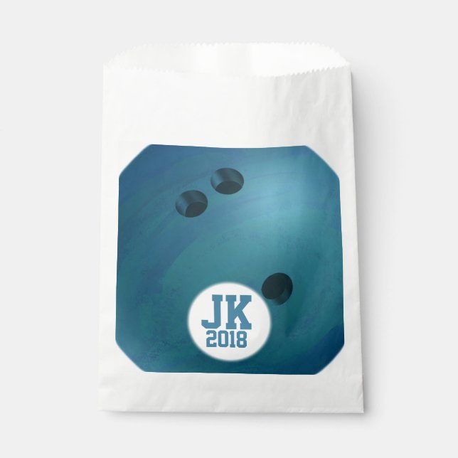 12 von 12 Blue Bowling Ball Custom Gevor Bag Geschenktütchen (Vorderseite)