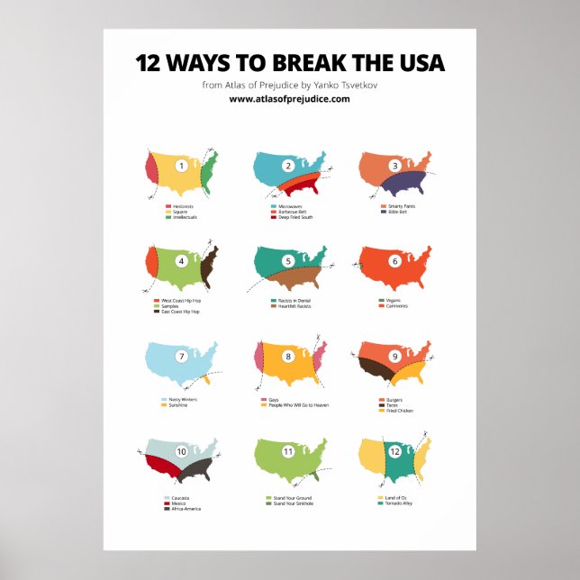 12 Wege, die USA zu durchbrechen Poster (Vorne)