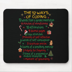 12 Wege, um lustige Weihnachts-Mentalgesundheit zu Mousepad