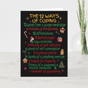 12 Wege zur Bewältigung lustiger Weihnachts-Mental Karte