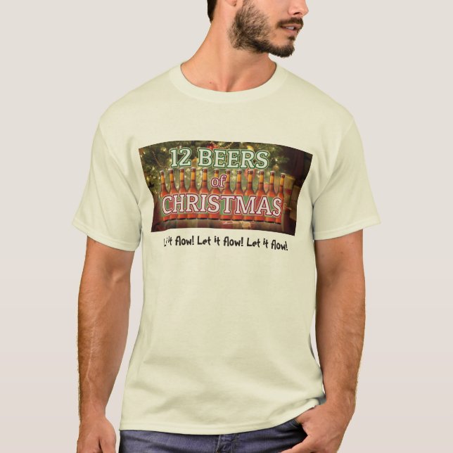 12 Weihnachtsbiere T-Shirt (Vorderseite)