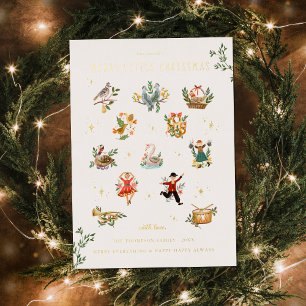 12 Weihnachtstage   Foto-Urlaubskarte Folien Feiertagskarte