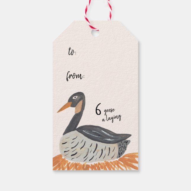 12 Weihnachtstage Geschenkanhänger (Rückseite)