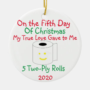 12 Weihnachtstage Keramik Ornament