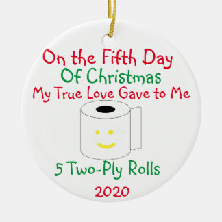 12 Weihnachtstage Keramik Ornament