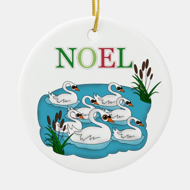 12 Weihnachtstage Keramikornament (Vorne)