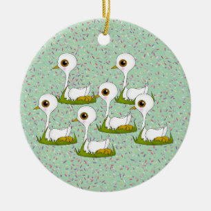 12 Weihnachtstage Keramikornament