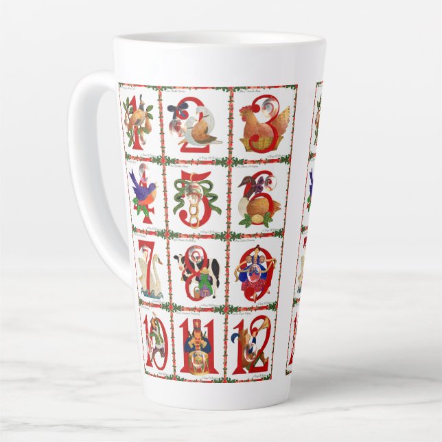 12 Weihnachtstage Latte Tasse (Linke Ecke)