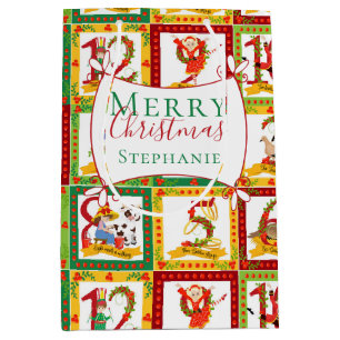 12 Weihnachtstage Mittlere Geschenktüte