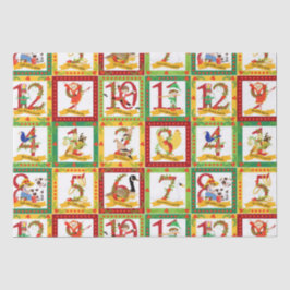 12 Weihnachtstage Seidenpapier