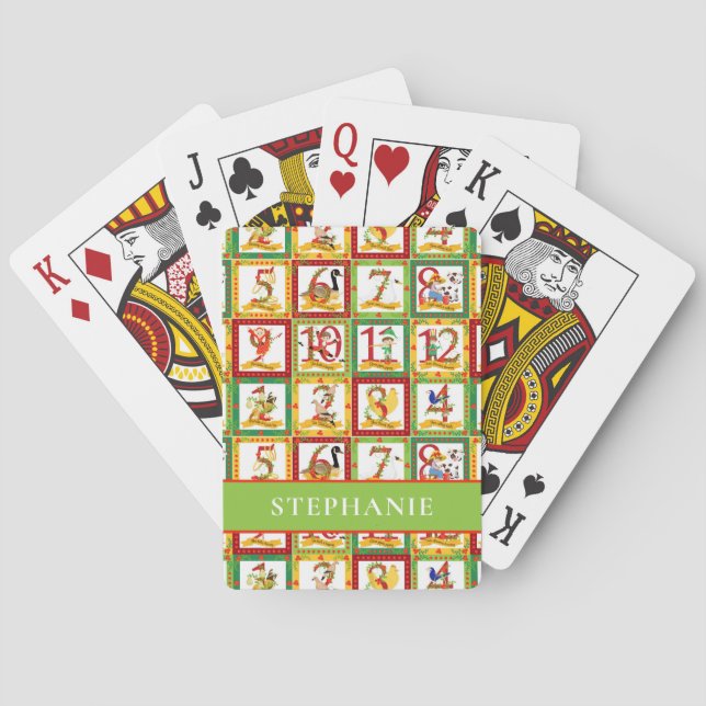 12 Weihnachtstage Spielkarten (Rückseite)