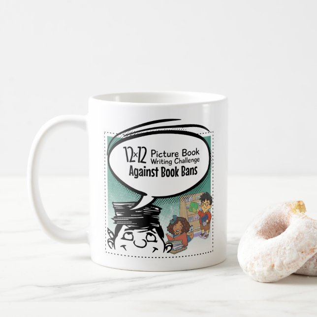 12 x 12 gegen Buchverbote Tasse (Mit Donut)