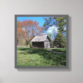 12" x 12" Rustikale Holzkabine Leinwanddruck