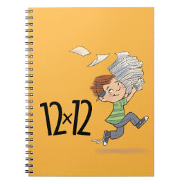 12 x 12 Spiral Paper Kid Notebook gelb Notizblock