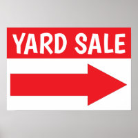 12" X 18" Yard verkauft Rechtes Pfeil Papier Poste