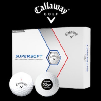 12 x Callaway Supersoft Custom Logo Golf Balls Golfball