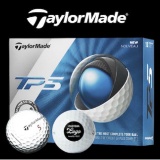 12 x TaylorMade TP5 Golfbälle mit individuellem Lo
