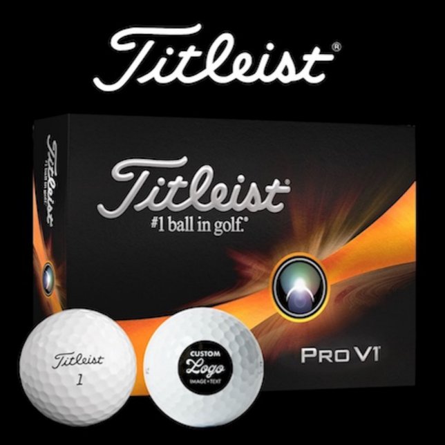 12 x Titleist Pro V1 Custom Logo Golf Balls Golfball (Box of 12 Titleist Pro V1 custom logo golf balls.)