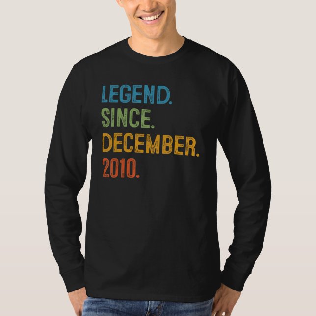12 Years Old  12th Bday Boys Legend Since December T-Shirt (Vorderseite)