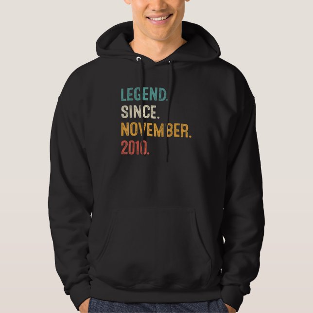 12 Years Old  12th Bday Boys Legend Since November Hoodie (Vorderseite)
