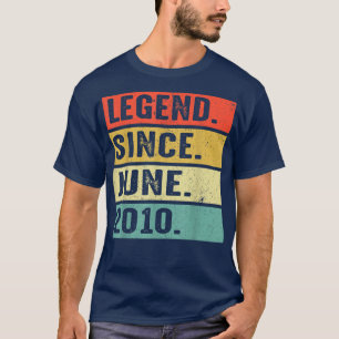 12 Years Old Legend Since June 2010 12th Birthday  T-Shirt