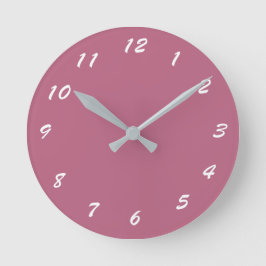 12 Zahlenoptionen aus Mauve Pink Uhr