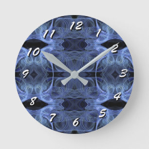 12 Zahlenoptionen für Art-Clock-Fraktal Runde Wanduhr