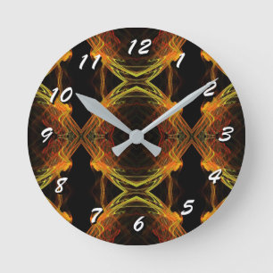 12 Zahlenoptionen für Art-Clock-Fraktal Runde Wanduhr