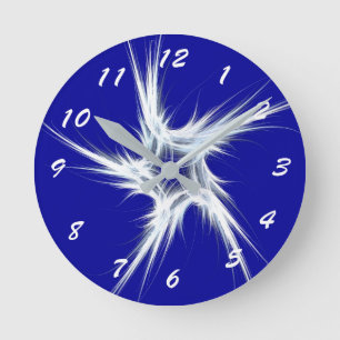 12 Zahlenoptionen zur Auswahl unter Blue Star Cloc Runde Wanduhr