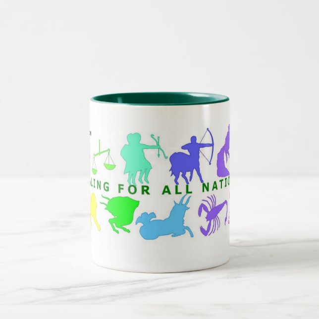 12 Zeichen Weihnachten Zweifarbige Tasse (Mittel)