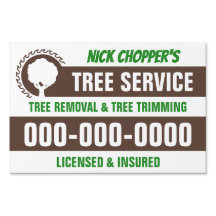 12 Zoll x 18" Tree Service Yard Schild