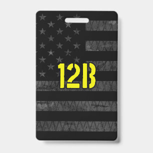 12B Kampfingenieur Unterdrückte amerikanische Flag Ausweis