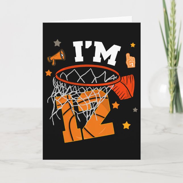 12th Birthday Sketll Boy Twelve Years 12 Yr Old Bd Karte (Vorderseite)