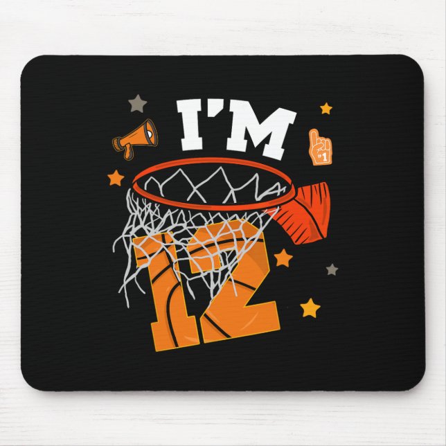 12th Birthday Sketll Boy Twelve Years 12 Yr Old Bd Mousepad (Vorne)