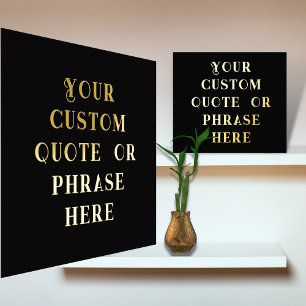 12x12 Black GOLD FOIL Custom Quote Verse Foliendrucke