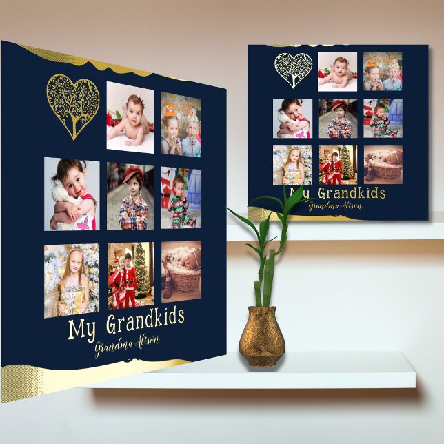 12x12 Foto Collage Echte GOLD FOLIE Wand an Wand K Foliendrucke (Von Creator hochgeladen)