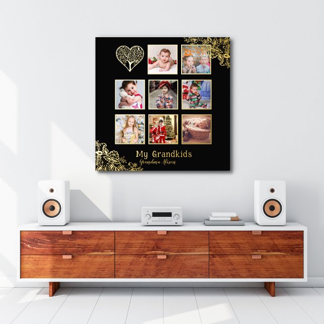 12x12 Foto Collage Gift Gold Foil Lace Accents Foliendrucke (Von Creator hochgeladen)