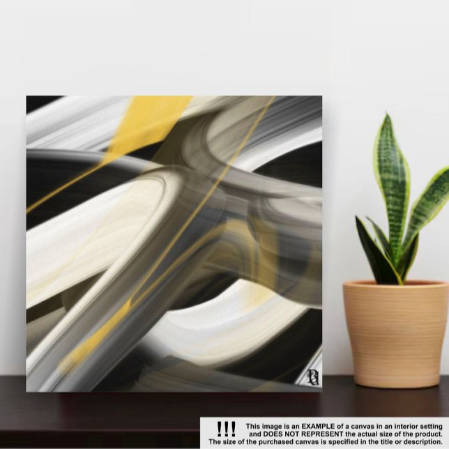 12x12" Trend Abstrakt Art Leinwand Schwarz-weiß Go (Von Creator hochgeladen)