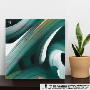12x12" Trend Abstrakt Art Leinwand Schwarz-weiß Gr