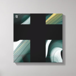 12x12" Trend Abstrakt Kunst Leinwand Schwarz Weiß
