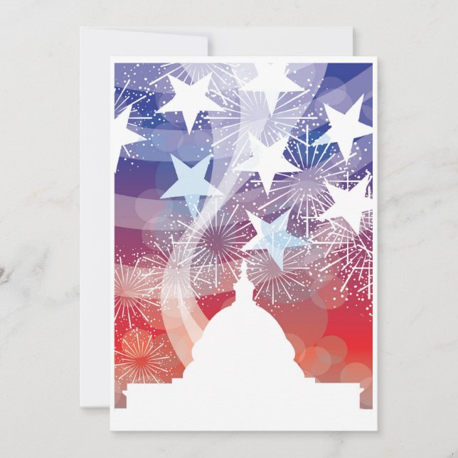 12x18 4. Juli Party Einladung (Vorderseite)