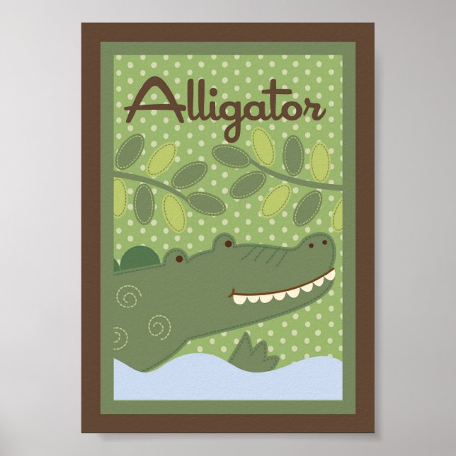 12x18 "Alligato" Jungle Safari Babysitter Poster (Vorne)