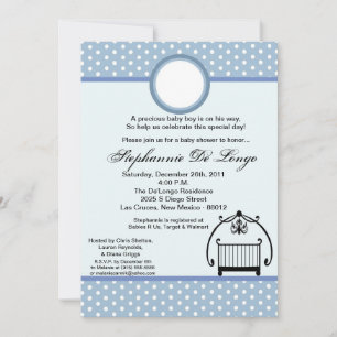 12x18 Baby Boy Shower Einladung