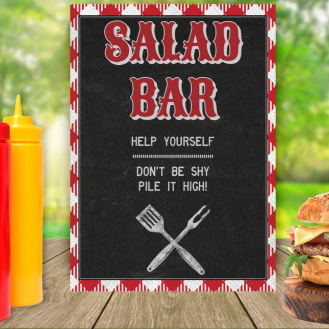 12x18 Backyard GRILLEN Birthday Salad Bar Table Si Poster (Von Creator hochgeladen)