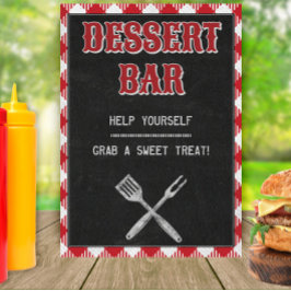 12x18 Backyard GRILLEN Geburtstag Dessert Bar Tabl Poster