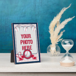 12x18 Baseball-Kartenrahmen 1-rot-weiß Streifen Pl Fotoplatte