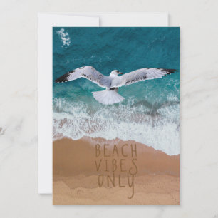 12x18 Beach Vibes Only Seagull Seashore Beach Art